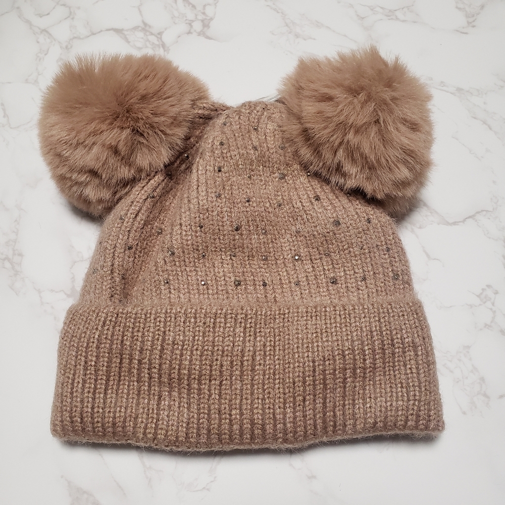 Kids fleece linned khaki winter hat. - Picture 8 of 8